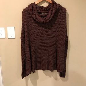 Boutique sweater with cold shoulder